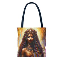 Load image into Gallery viewer, One-of-a-Kind Afrocentric Queen Canvas Tote Bag - Unique Statement Piece