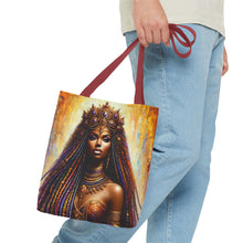Load image into Gallery viewer, One-of-a-Kind Afrocentric Queen Canvas Tote Bag - Unique Statement Piece
