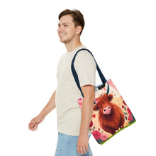 Load image into Gallery viewer, Charming Highland Cow Tote Bag