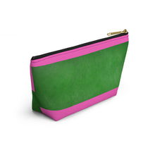 Load image into Gallery viewer, Colorful Accessory Pouch - Trendy Pink and Green T-bottom Bag for Everyday Essentials