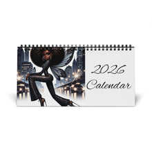 Load image into Gallery viewer, 2026 Desktop Calendar — Afro-Fantasy Fairy Art Monthly Calendar 10 in x 5 in