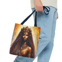 Load image into Gallery viewer, One-of-a-Kind Afrocentric Queen Canvas Tote Bag - Unique Statement Piece