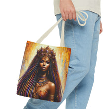 Load image into Gallery viewer, One-of-a-Kind Afrocentric Queen Canvas Tote Bag - Unique Statement Piece