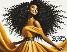 Load image into Gallery viewer, Fro Fabulous 2025 Calendar with Affirmations 8.5in by 11in