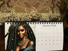 Load image into Gallery viewer, 2026 Desktop Calendar 4 x 8 in - Poised. Powerful. Pictures-Perfect (Tan)