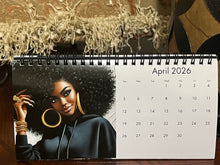 Load image into Gallery viewer, 2026 Desktop 4x8in Calendar — Poised. Powerful. Picture-Perfect.