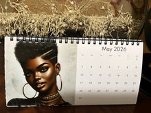 Load image into Gallery viewer, 2026 Desktop Calendar 4 x 8 in - Poised. Powerful. Pictures-Perfect (Tan)