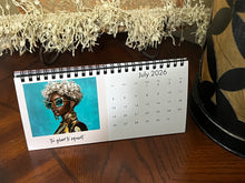 Load image into Gallery viewer, Giving All Kinds of Shade 2026 Desktop Calendar | Afrocentric Black Women Desk Calendar | Maximize With Maxx