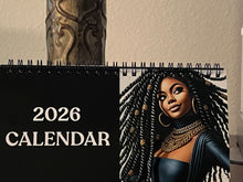 Load image into Gallery viewer, 2026 Desktop 4 x 8 in Calendar - Poised. Powerful. Pictures-Perfect (Black and White)