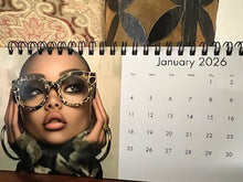 Load image into Gallery viewer, 2026 Uncovered Grace: The Eyewear Edition 4in by 8in Desktop Calendar – Celebrating African American Women
