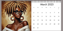 Load image into Gallery viewer, Melanin and Majestic Hair 2025 Calendar (4 in x 8 in)
