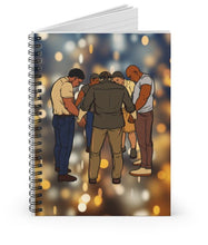 Load image into Gallery viewer, Praying Men (Sparkling) Spiral Notebook Lined Pages
