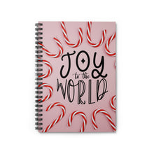 Load image into Gallery viewer, Joy To The World Candy Canes Spiral Notebook - Ruled Line - 5.99 in x 7.98 in

