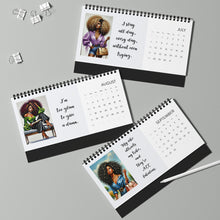 Load image into Gallery viewer, 2025 Fro Fabulous with Affirmations Desktop Calendar (10 in x 5 in)
