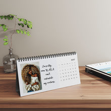 Load image into Gallery viewer, 2025 Fro Fabulous with Affirmations Desktop Calendar (10 in x 5 in)
