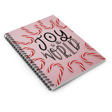 Load image into Gallery viewer, Joy To The World Candy Canes Spiral Notebook - Ruled Line - 5.99 in x 7.98 in

