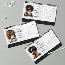 Load image into Gallery viewer, 2025 Fro Fabulous with Affirmations Desktop Calendar (10 in x 5 in)
