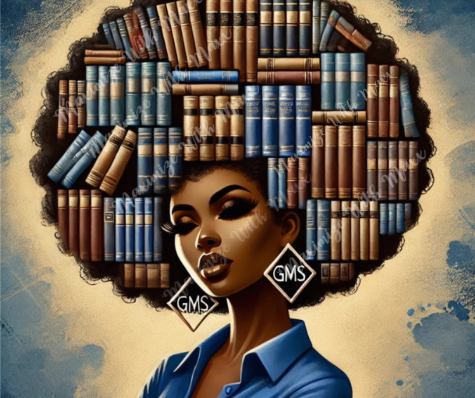 “Her Crown Is a Library” – 12-Piece Coaster Set  A Tribute to Black Literacy, Legacy & Power