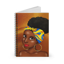 Load image into Gallery viewer, Mocha Girl Spiral Notebook - Ruled Line
