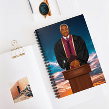 Load image into Gallery viewer, Pastor Standing at Podium in the Horizon 5.98 in x 7.99 in Spiral Notebook with Lines
