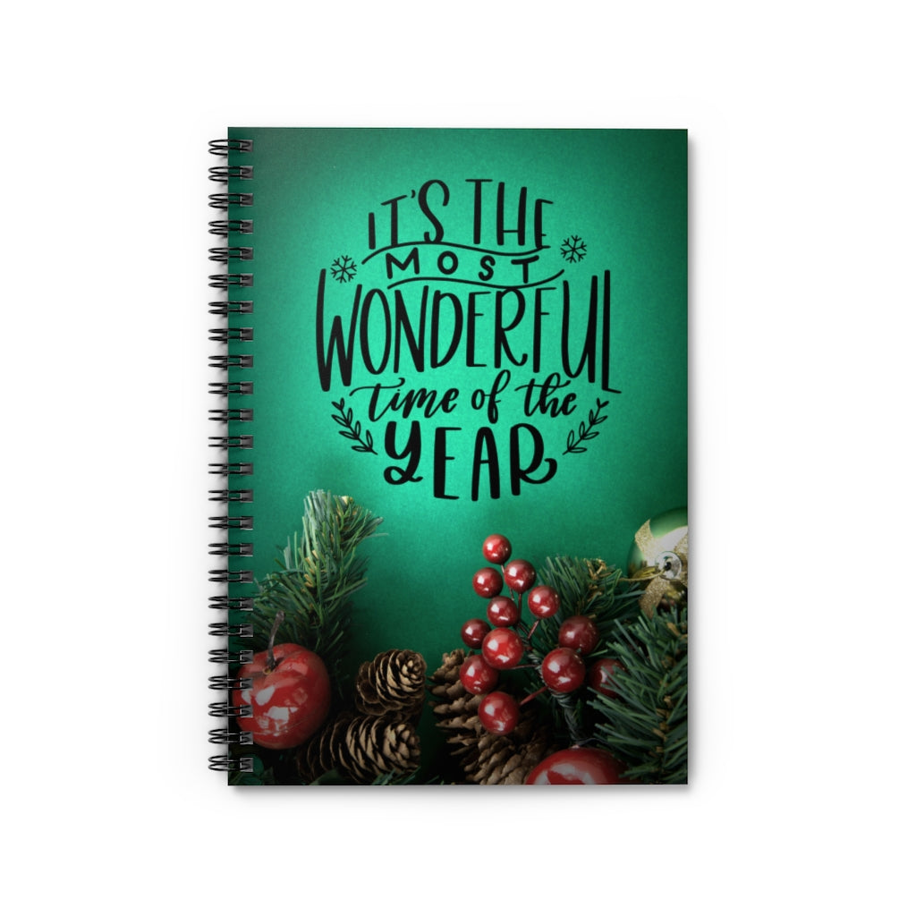 It's the Most Wonderful Time of the Year Spiral Notebook - Ruled Line -5.99 in x 7.98 in